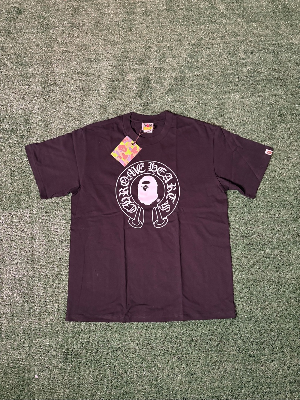Bape X Chrome Hearts Black Graphic Logo T-Shirt Medium & Small